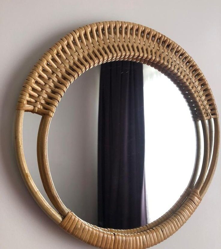 Bohemian Rattan Mirror _ Etsy